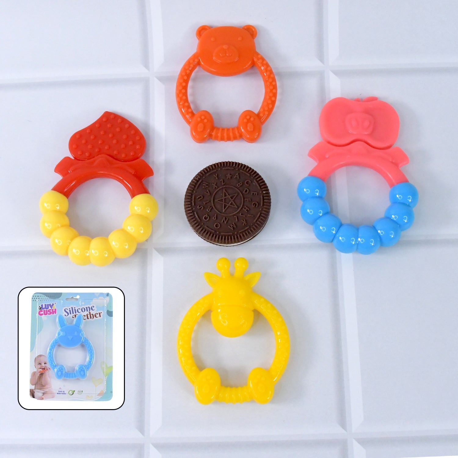 Silicone Baby Teething Toys (1 Pc / Mix Design) Silicone Baby Teething Toys (1 Pc / Mix Design)